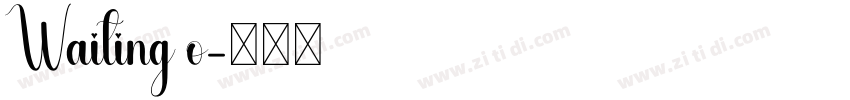 Waiting o字体转换